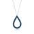 Ocelový náhrdelník Levien Rocks Pear 49 v modré barvě Bermuda Blue