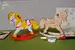 3D-puzzle coloring model Rocking horse (houpací koník)
