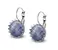 Ocelové náušnice Gemstone Crown - modrý jaspis