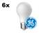 6 LED žárovek GE o výkonu 10 W - teplá bílá