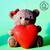 Svíčka "Medvídek se srdcem" + dárkové balení