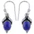 Stříbrné náušnice s přírodními lapis lazuli