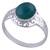 Stříbrný prsten s přírodním zeleným onyxem
