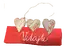Závesný nápis Vitajte - obdĺžnik červená
