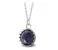 Ocelový náhrdelník Gemstone Crown - modrý Avanturín