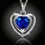 Luxusní náhrdelník Crystal Blue Heart