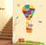 Dětské samolepky na zeď - Zvířátka v létajícím balónu