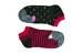 Kotníkové dámské ponožky Myšky – červeno-černá