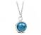 Ocelový náhrdelník Gemstone - akvamarín