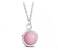 Ocelový náhrdelník Gemstone - růžový Jadeit