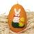 Vajíčko se zajíčkem 6.5 cm oranžové