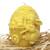 Svíčka s reliéfem - z velikonoční sedící zajíček 10 cm žlutý