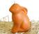 Velikonoční velký sedící zajíc 12 cm oranžový