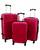 Sada 3 skořepinových cestovních kufrů HC760 – pink