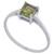 Stříbrný prsten s přírodním olivínem