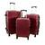 Sada 3 skořepinových cestovních kufrů RGL HC760 Burgundy (Marron)