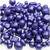 100 g - Skleněné mačkané korálky - modro fialové