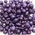 100 g - Skleněné barvené perle - fialové