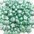 100 g - Skleněné barvené perle - světle zelené