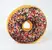 Polštář ve tvaru donutu 40 cm čokoláda II