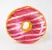 Polštář ve tvaru donutu 40 cm jahodový