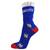 Vzorované unisex ponožky - modro-červené