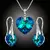 Set šperků Srdce Swarovski® Bermuda Blue