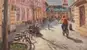 Olejomaľba slovenského umelca Michal Mach "Bicykle na Primaciálnom"