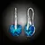 Náušnice Srdce Swarovski® Bermuda Blue