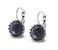 Ocelové náušnice Gemstone Crown - modrý avanturín