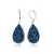 Ocelové náušnice Levien Rocks Pear 24 v modré barvě Bermuda Blue