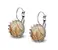 Ocelové náušnice Gemstone Crown - obrázkový jaspis
