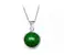 Ocelový náhrdelník Gemstone - tmavě zelený Jadeit