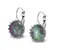 Ocelové náušnice Gemstone Crown - rubín v zoisitu