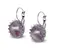 Ocelové náušnice Gemstone Crown - ametyst