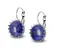 Ocelové náušnice Gemstone Crown - lapis lazuli